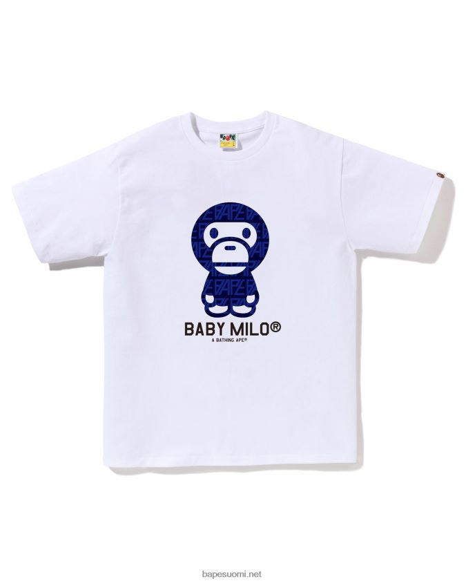 valkoinen miehet A Bathing Ape logo monogrammi baby milo tee 8HT2D8197
