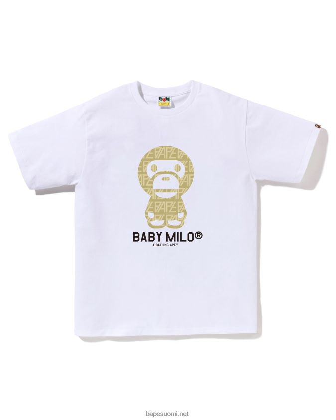 valkoinen miehet A Bathing Ape logo monogrammi baby milo tee 8HT2D8198