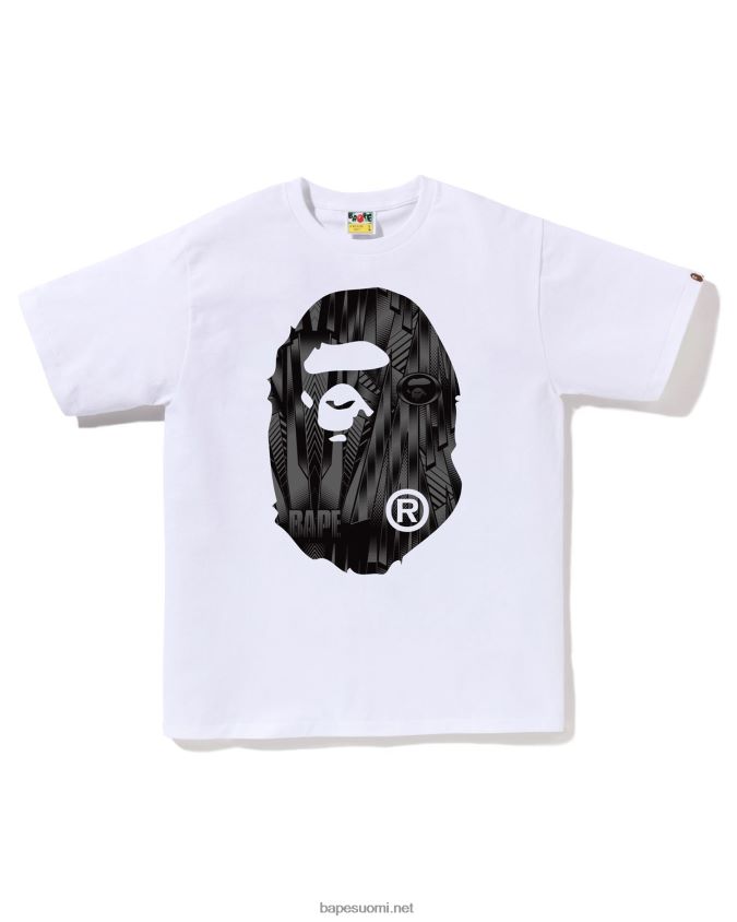 valkoinen miehet A Bathing Ape nopeuskilpailija iso pää T-paita 8HT2D8269