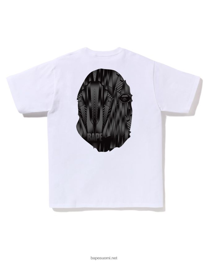 valkoinen miehet A Bathing Ape nopeuskilpailija iso pää T-paita 8HT2D8269