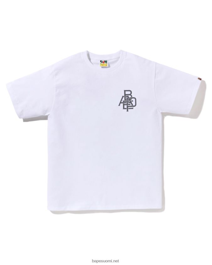 valkoinen miehet A Bathing Ape pigmenttilogollinen paita 8HT2D8160