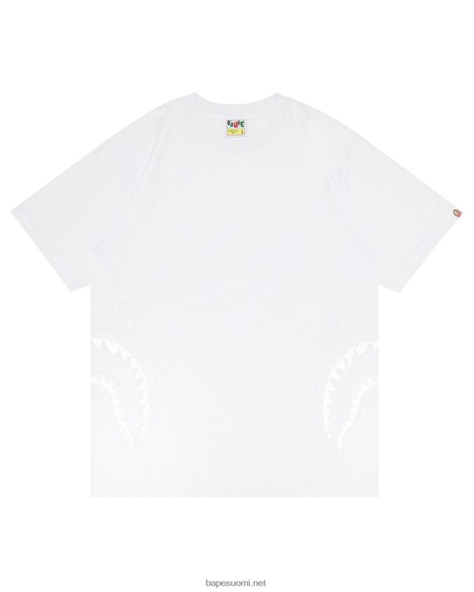 valkoinen miehet A Bathing Ape sivuhain t-paita 8HT2D8322