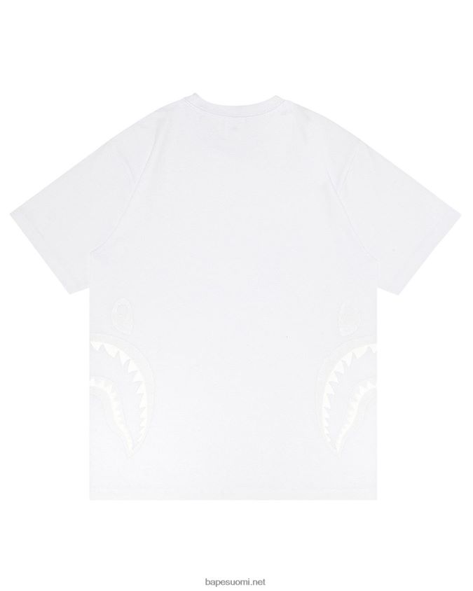 valkoinen miehet A Bathing Ape sivuhain t-paita 8HT2D8322