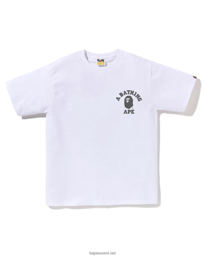 valkoinen miehet A Bathing Ape speed Racer college ats tee 8HT2D8258