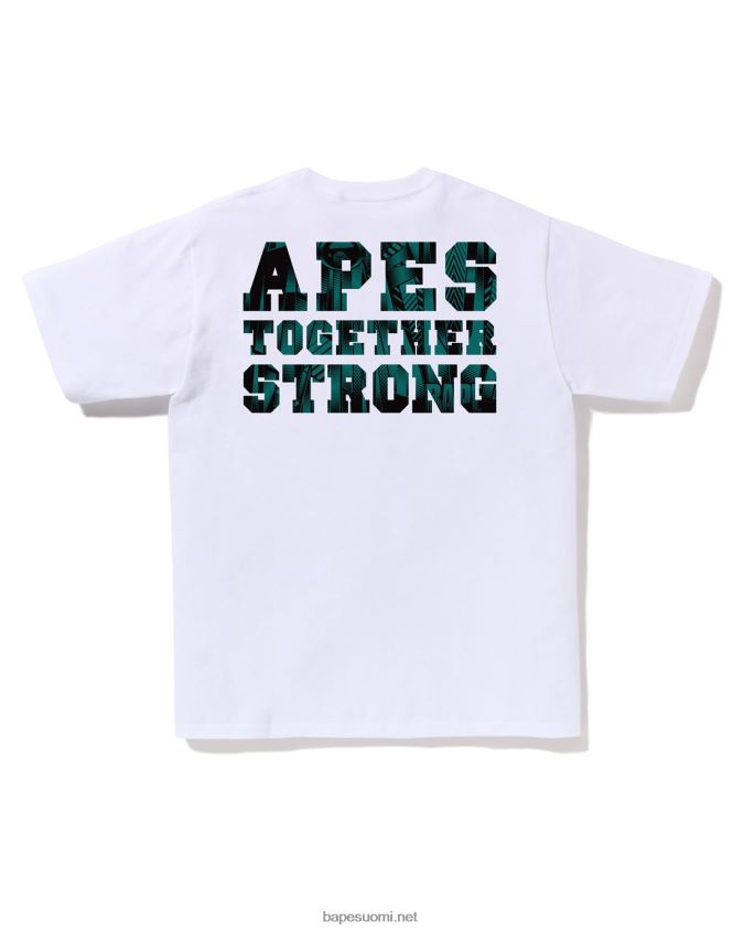 valkoinen miehet A Bathing Ape speed Racer college ats tee 8HT2D8259