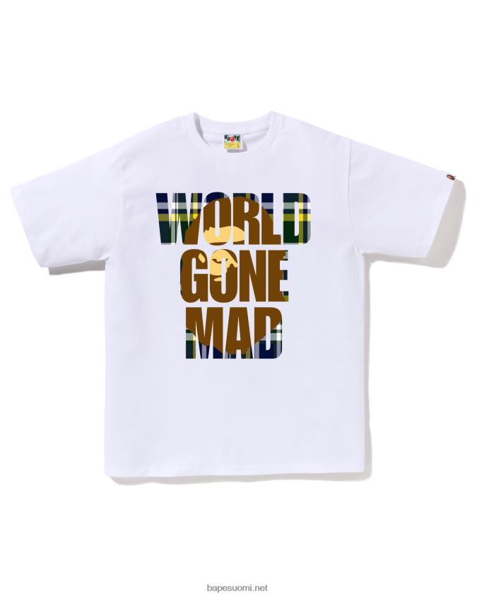 valkoinen miehet A Bathing Ape tarkista wgm pään päällekkäisyys tee 8HT2D8137
