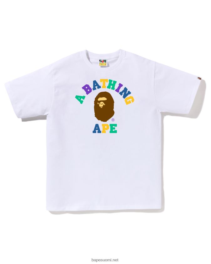 valkoinen miehet A Bathing Ape värit college t-paita 8HT2D819