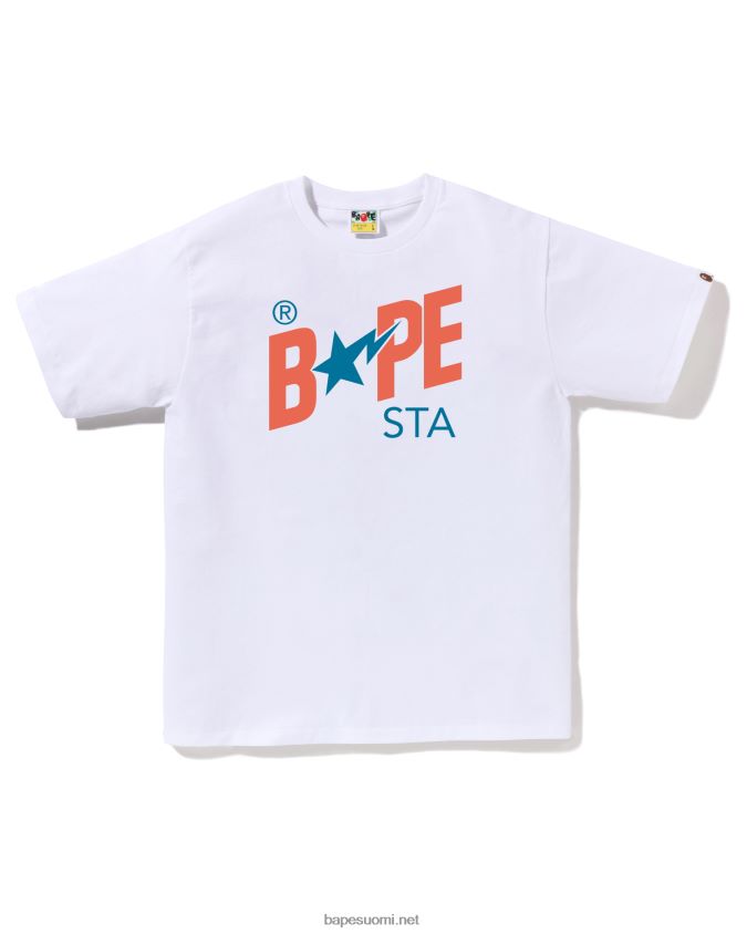 valkoinen miehet A Bathing Ape värit logo T-paita 8HT2D843