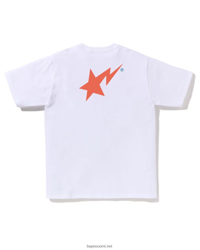 valkoinen miehet A Bathing Ape värit logo T-paita 8HT2D843