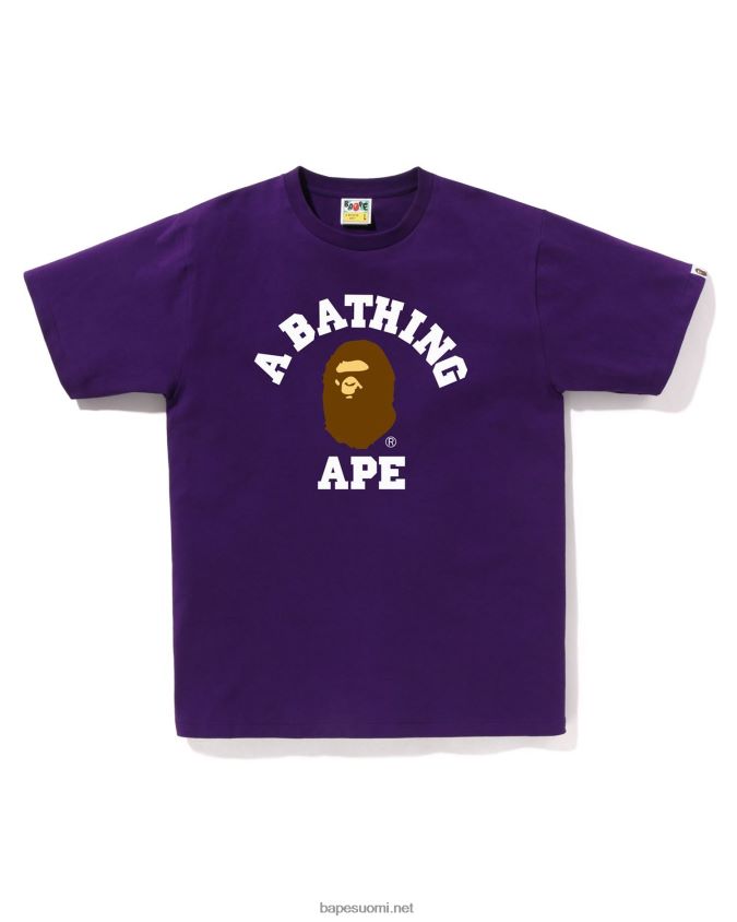 violetti miehet A Bathing Ape college tee 8HT2D8246