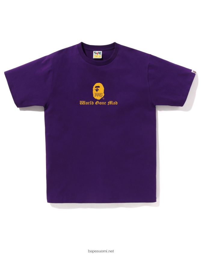 violetti miehet A Bathing Ape logo T-paita 8HT2D838