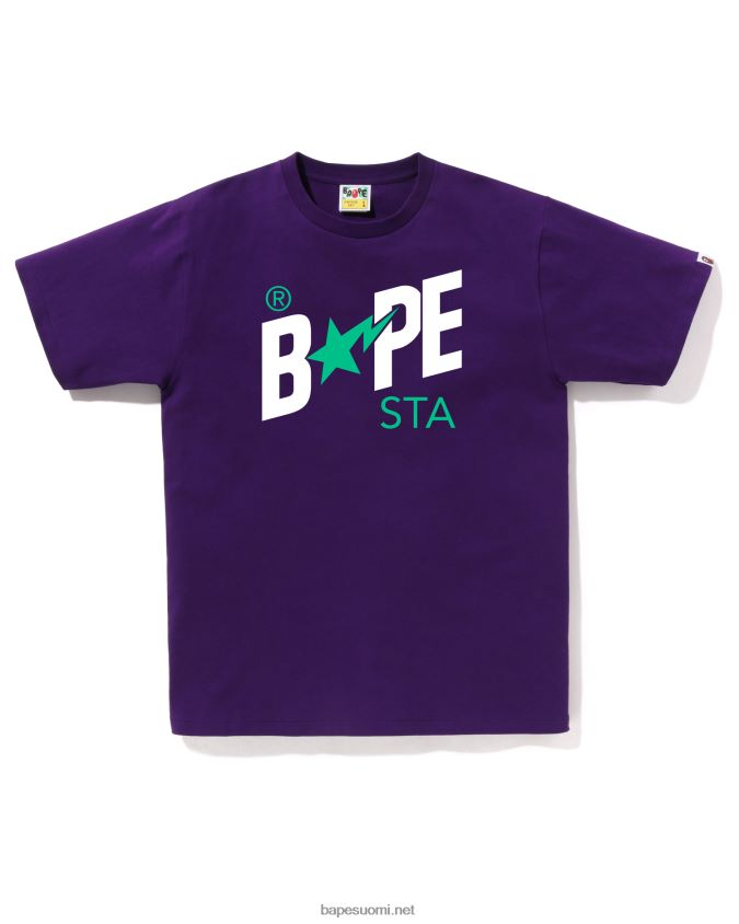 violetti miehet A Bathing Ape värit logo T-paita 8HT2D842