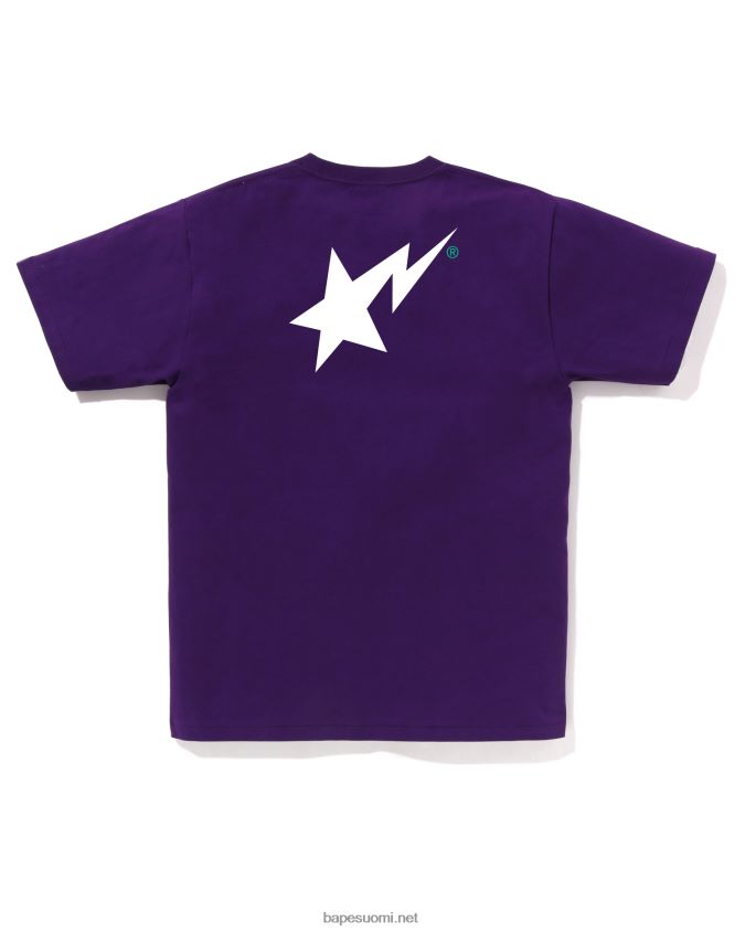 violetti miehet A Bathing Ape värit logo T-paita 8HT2D842