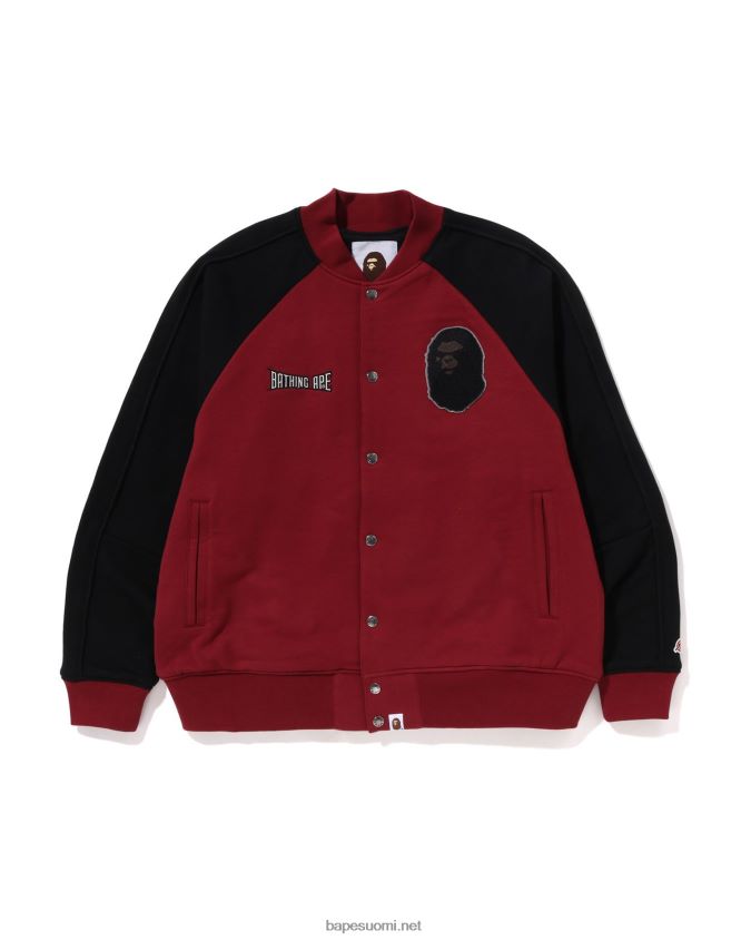kirkkaan punainen miehet A Bathing Ape hiki yliopistotakki 8HT2D8242
