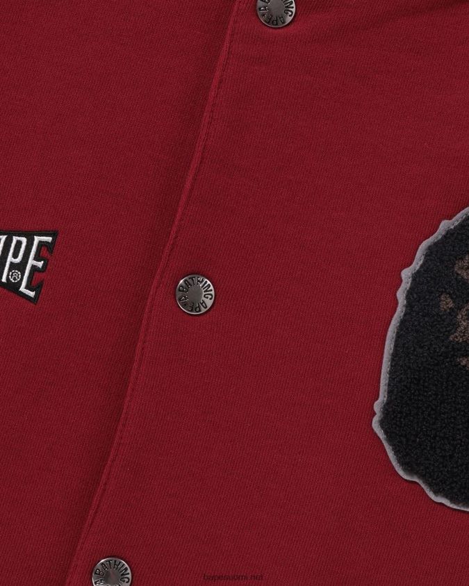 kirkkaan punainen miehet A Bathing Ape hiki yliopistotakki 8HT2D8242