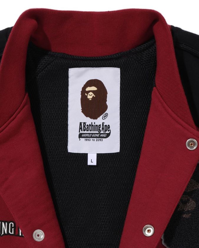kirkkaan punainen miehet A Bathing Ape hiki yliopistotakki 8HT2D8242