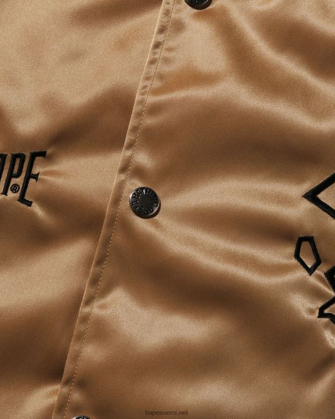 kulta miehet A Bathing Ape nylon yliopistotakki 8HT2D8181