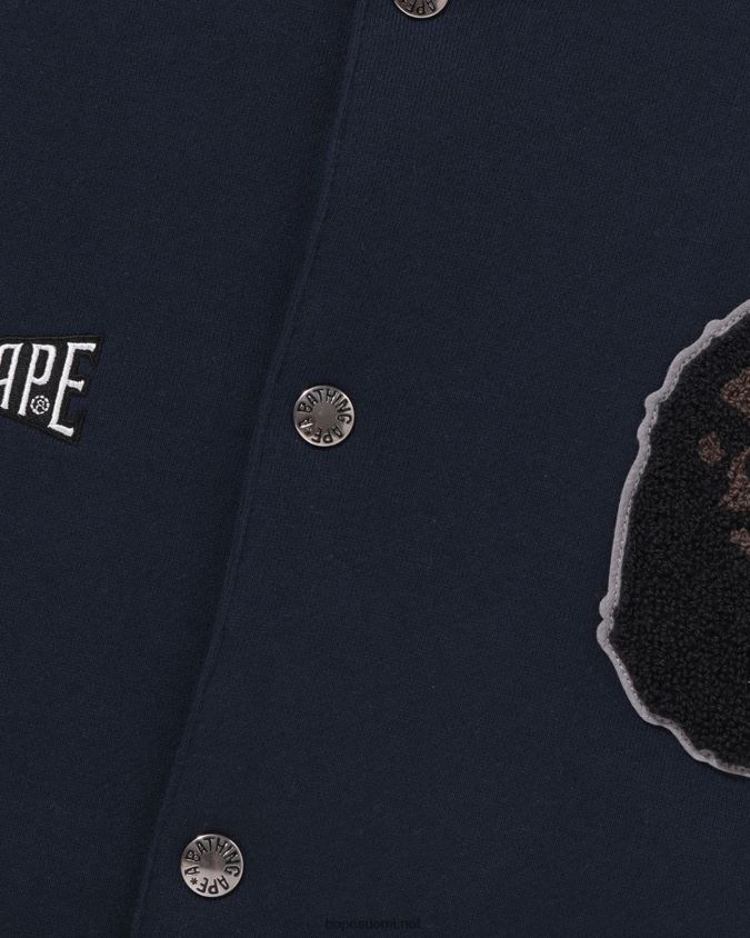 laivastonsininen miehet A Bathing Ape hiki yliopistotakki 8HT2D8243