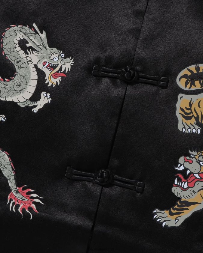 musta miehet A Bathing Ape japanilainen kuviollinen löysä malli kiinalainen takki 8HT2D8113