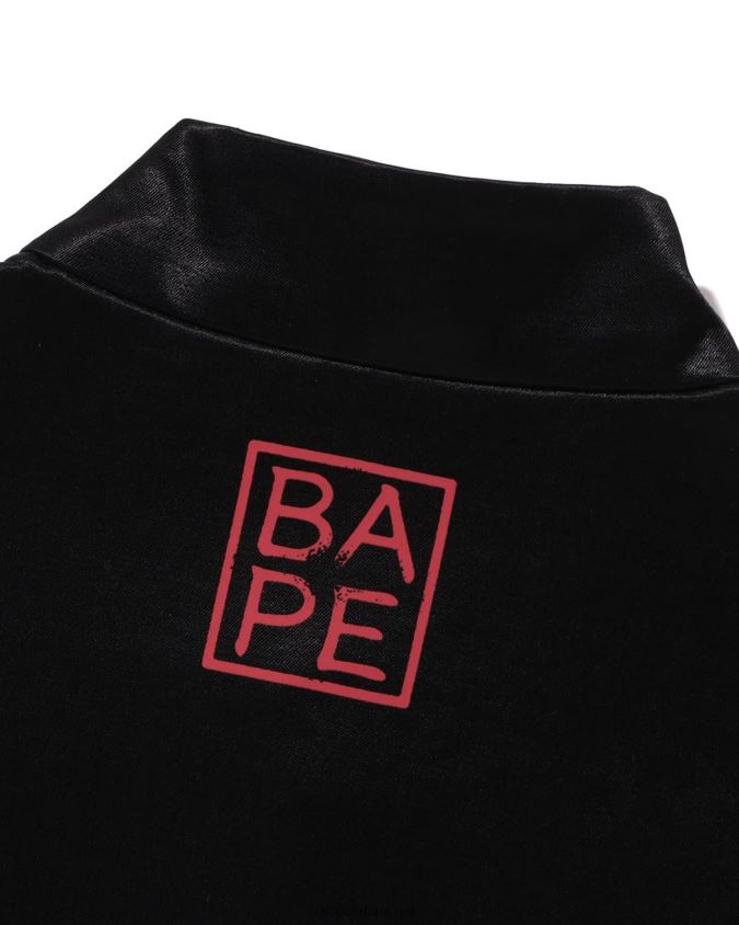 musta miehet A Bathing Ape japanilainen kuviollinen löysä malli kiinalainen takki 8HT2D8113