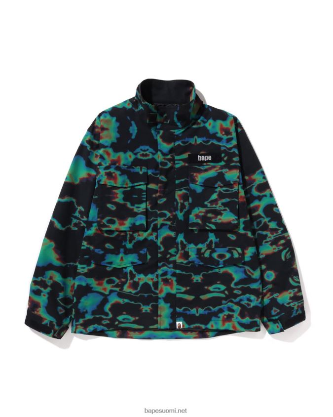 musta miehet A Bathing Ape lämpömittari löysä m-65 takki 8HT2D8332
