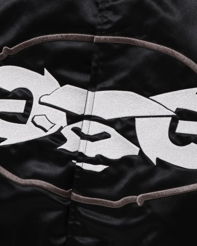 musta miehet A Bathing Ape rennon istuvuuden nylon yliopistotakki 8HT2D8349