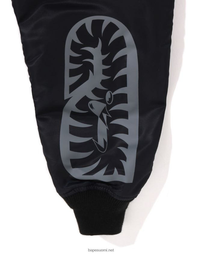 musta miehet A Bathing Ape shark löysä istuvuus ma-1 8HT2D8191