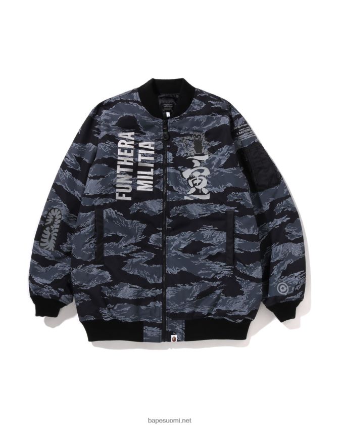 musta miehet A Bathing Ape tiikeri camo pitkä ma-1 8HT2D8326