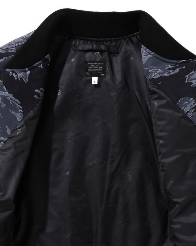 musta miehet A Bathing Ape tiikeri camo pitkä ma-1 8HT2D8326