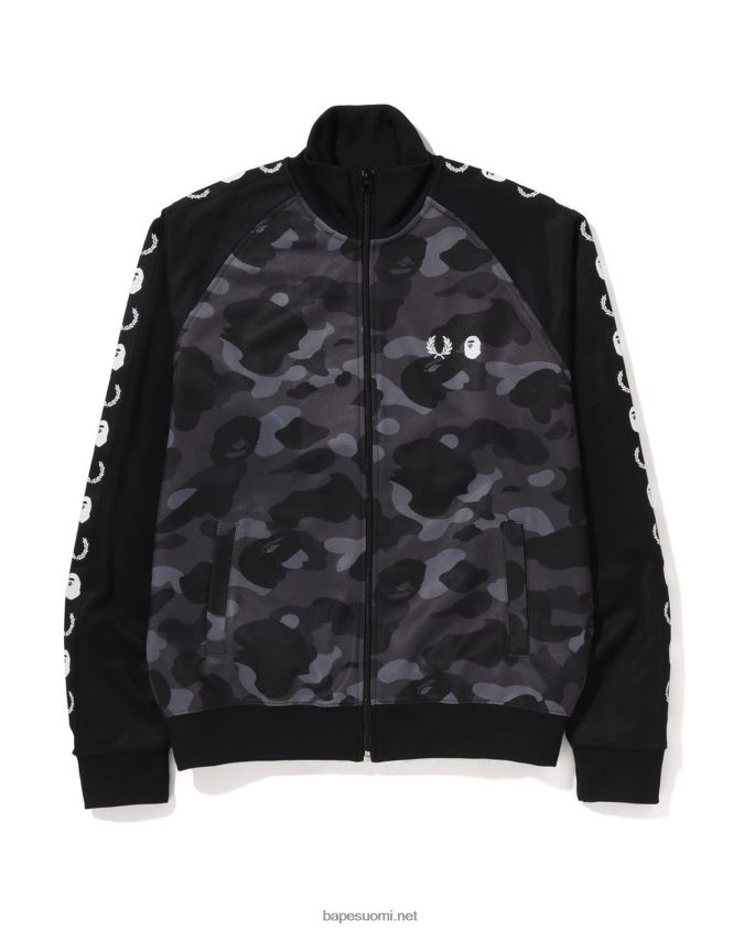 musta miehet A Bathing Ape x fred perryn värinen camo-ratatakki 8HT2D8214