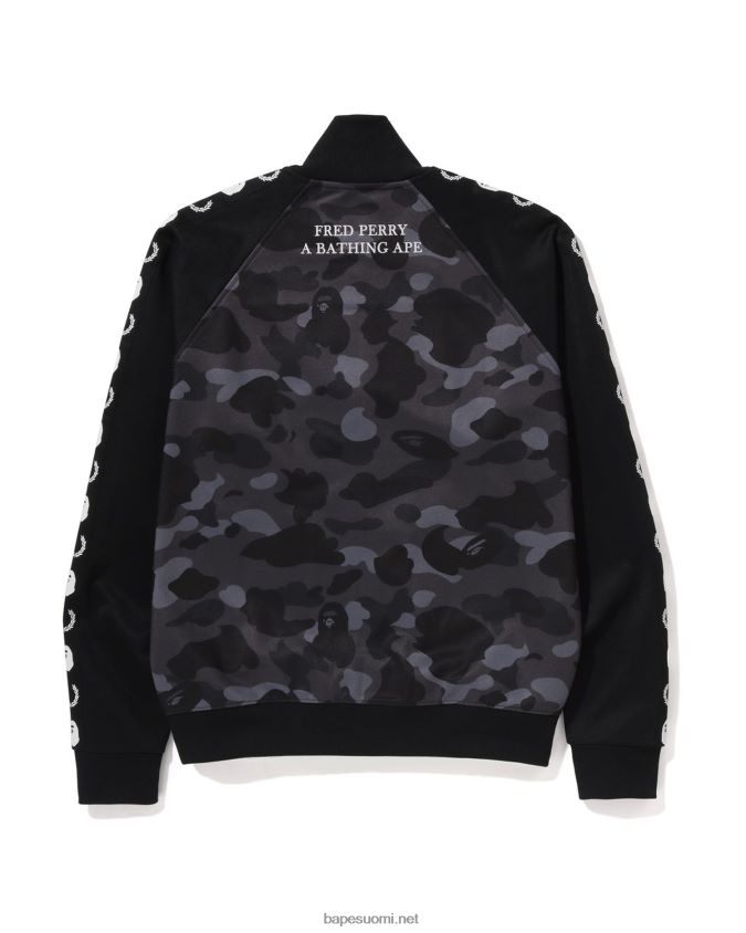 musta miehet A Bathing Ape x fred perryn värinen camo-ratatakki 8HT2D8214