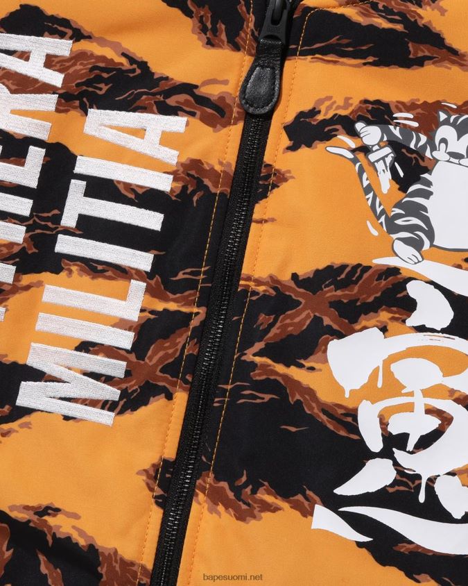 oranssi miehet A Bathing Ape tiikeri camo pitkä ma-1 8HT2D8327