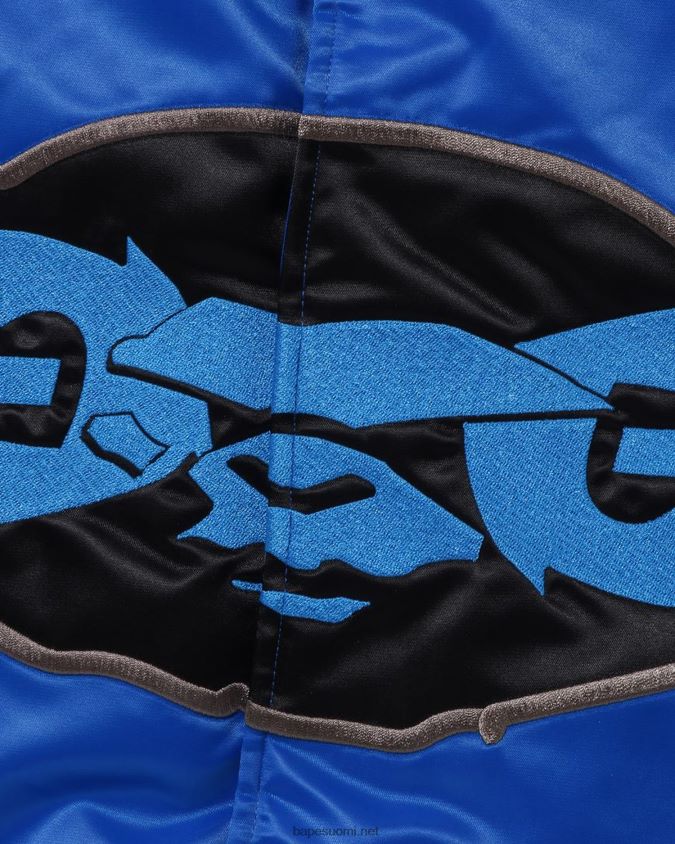 sininen miehet A Bathing Ape rennon istuvuuden nylon yliopistotakki 8HT2D8350
