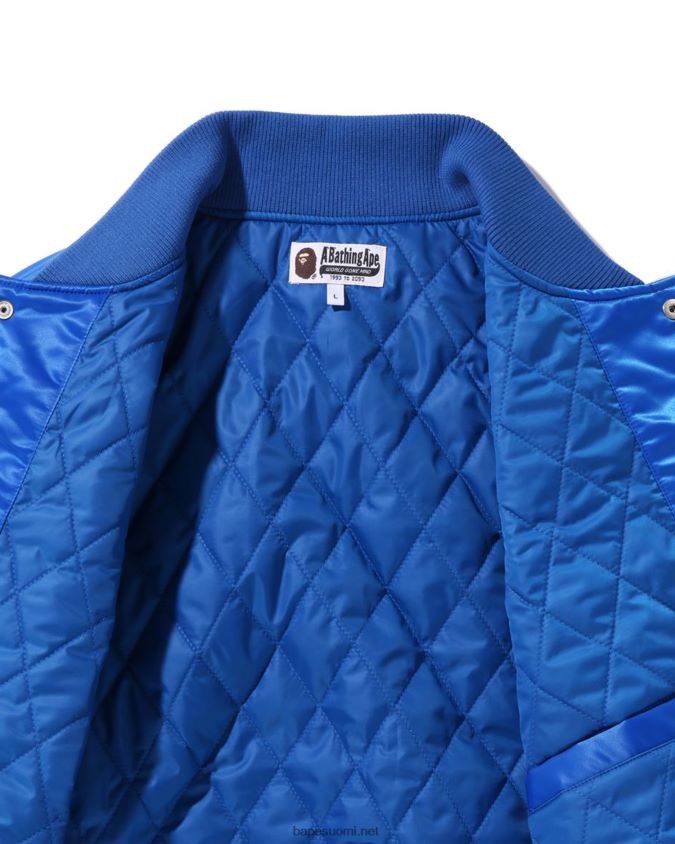 sininen miehet A Bathing Ape rennon istuvuuden nylon yliopistotakki 8HT2D8350