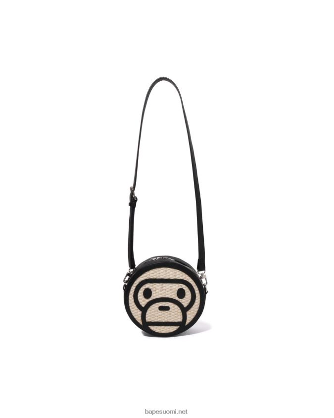 musta naiset A Bathing Ape baby milo basket olkalaukku 8HT2D81151
