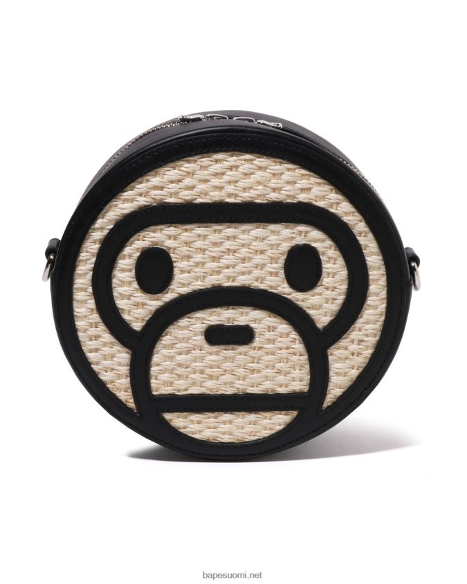 musta naiset A Bathing Ape baby milo basket olkalaukku 8HT2D81151