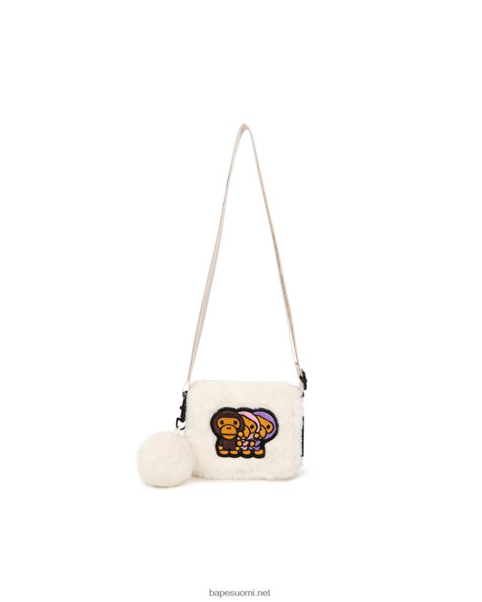 valkoinen naiset A Bathing Ape mini crossbody laukku 8HT2D81130