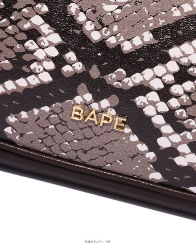 beige naiset A Bathing Ape käärmekuvioinen käsilaukku 8HT2D81108