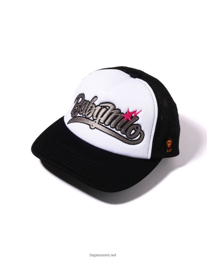 musta naiset A Bathing Ape baby milo -kirjontaverkkolippis 8HT2D81141