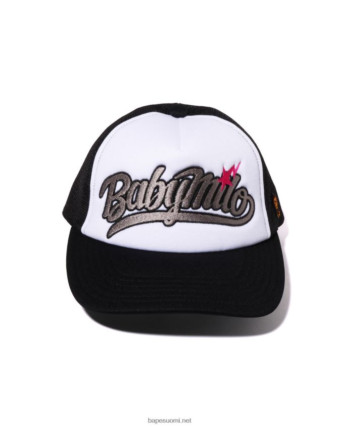 musta naiset A Bathing Ape baby milo -kirjontaverkkolippis 8HT2D81141