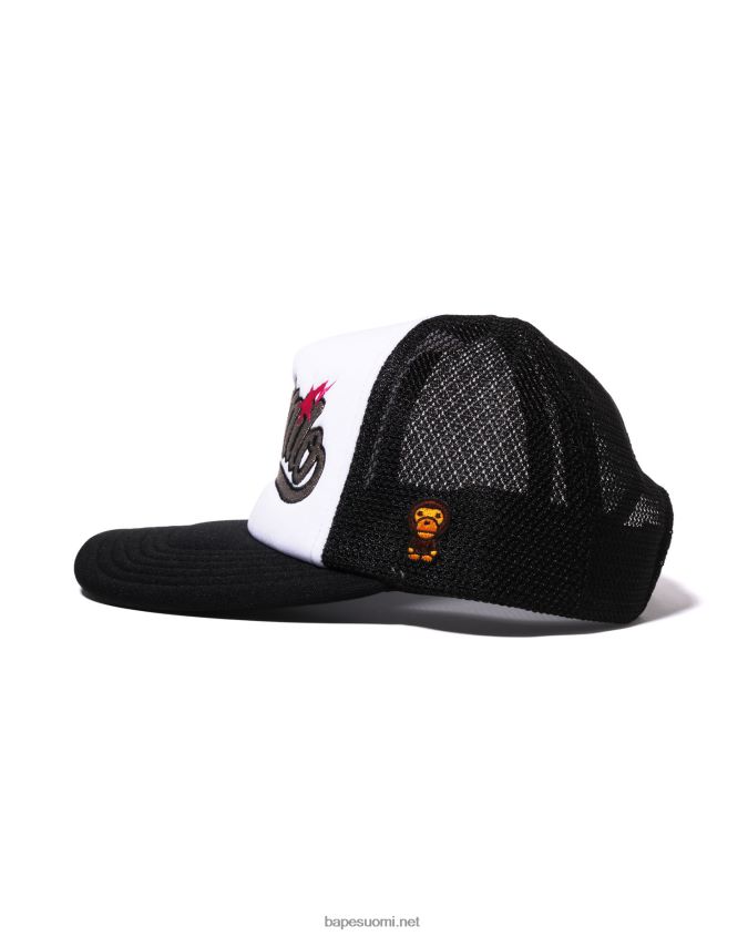 musta naiset A Bathing Ape baby milo -kirjontaverkkolippis 8HT2D81141