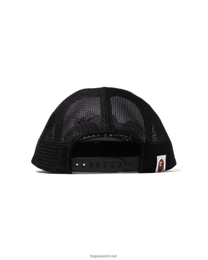 musta naiset A Bathing Ape baby milo -kirjontaverkkolippis 8HT2D81141