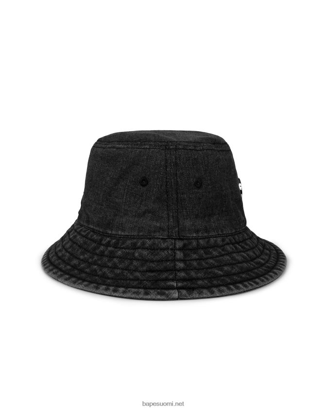 musta naiset A Bathing Ape denim ämpärihattu 8HT2D81086