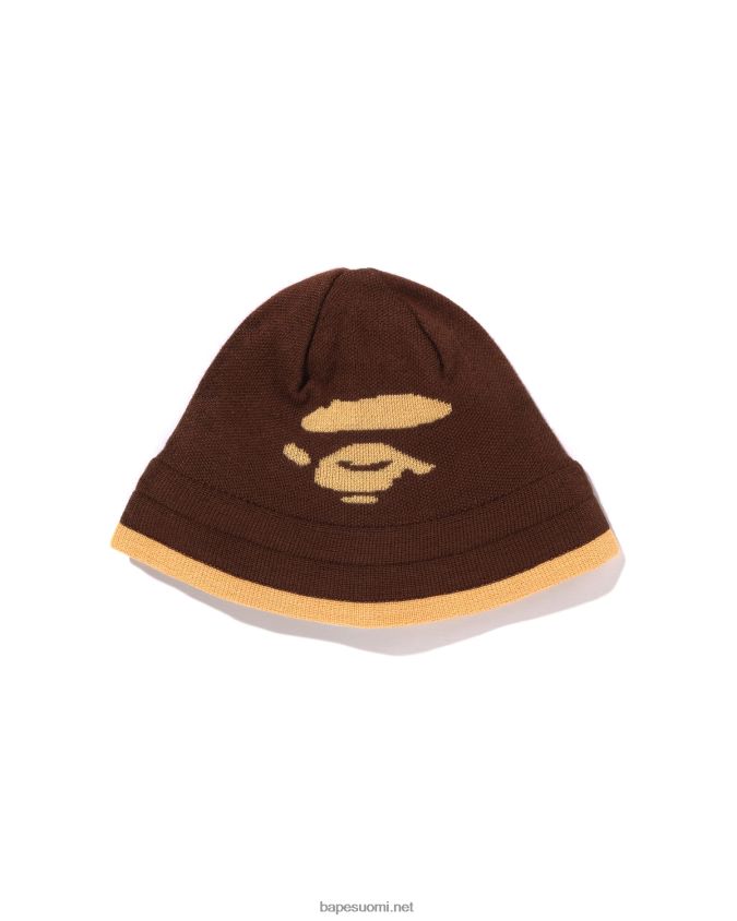 ruskea naiset A Bathing Ape kasvot neulottu hattu 8HT2D81105