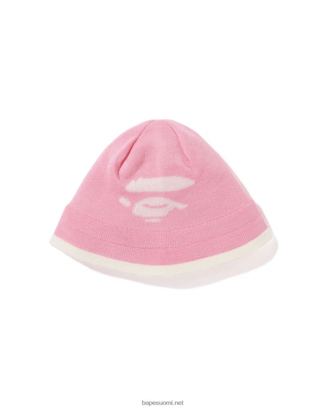 vaaleanpunainen naiset A Bathing Ape kasvot neulottu hattu 8HT2D81107
