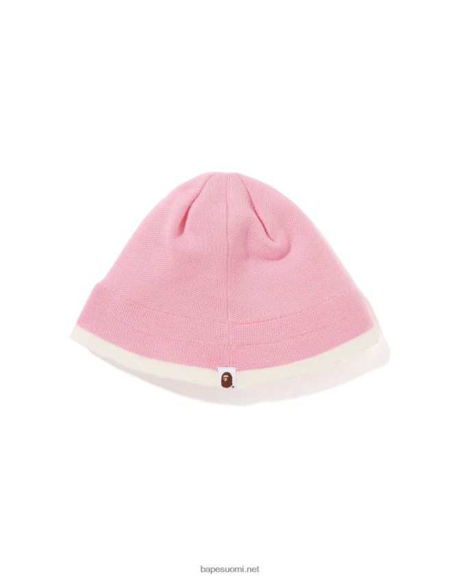 vaaleanpunainen naiset A Bathing Ape kasvot neulottu hattu 8HT2D81107