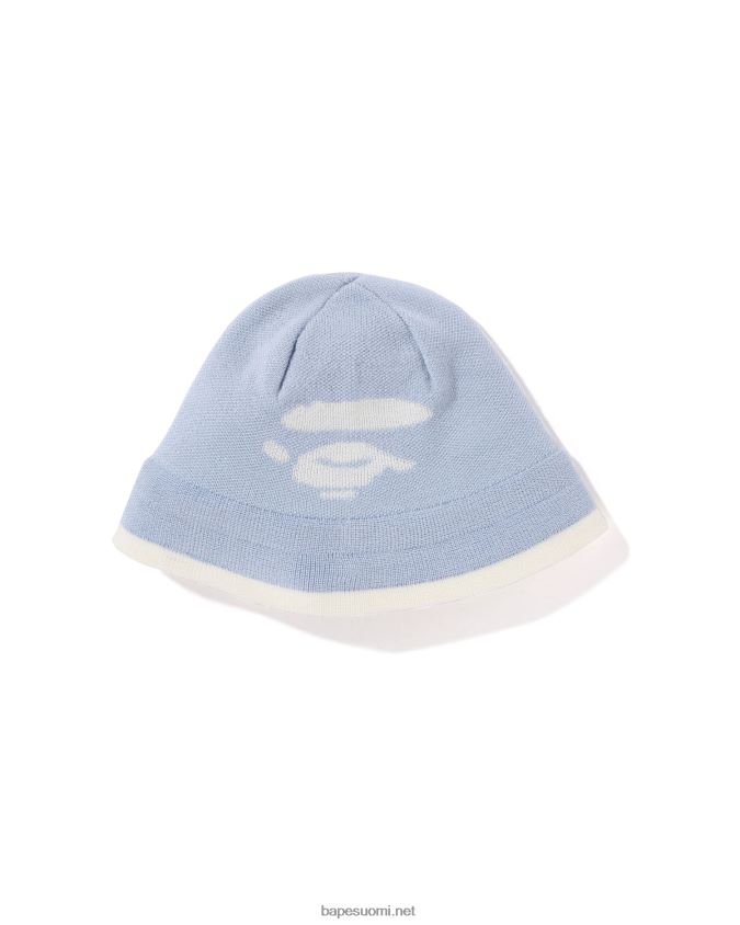 vaaleansininen naiset A Bathing Ape kasvot neulottu hattu 8HT2D81104
