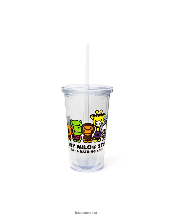 valkoinen naiset A Bathing Ape muovinen juomalasi 8HT2D8621