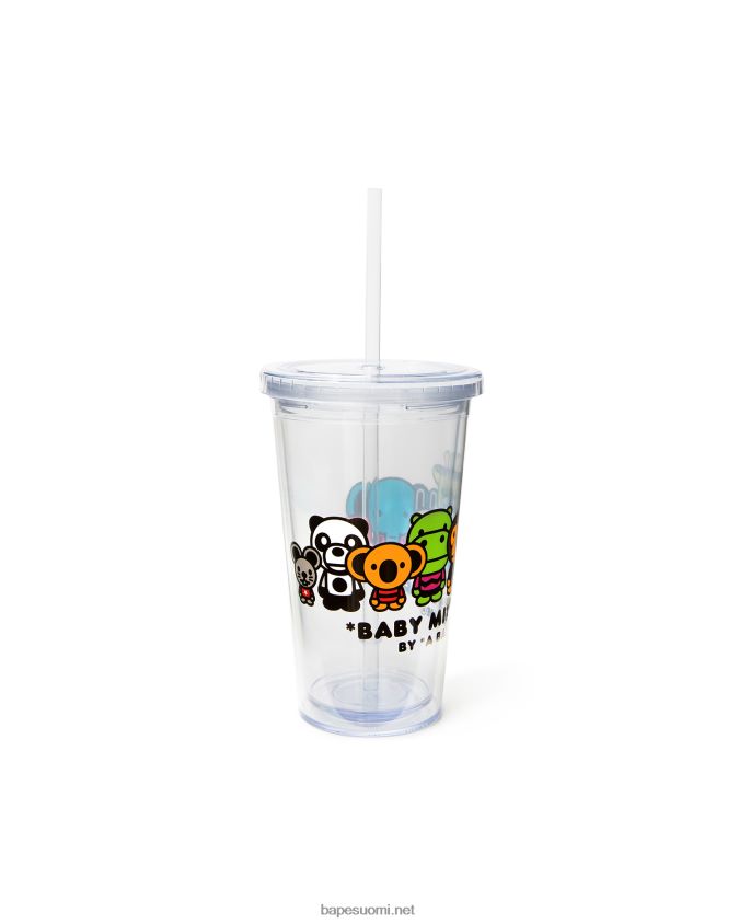 valkoinen naiset A Bathing Ape muovinen juomalasi 8HT2D8621