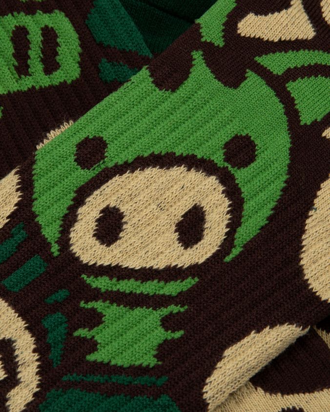 armeijan vihreä naiset A Bathing Ape baby milo sukat 8HT2D81080